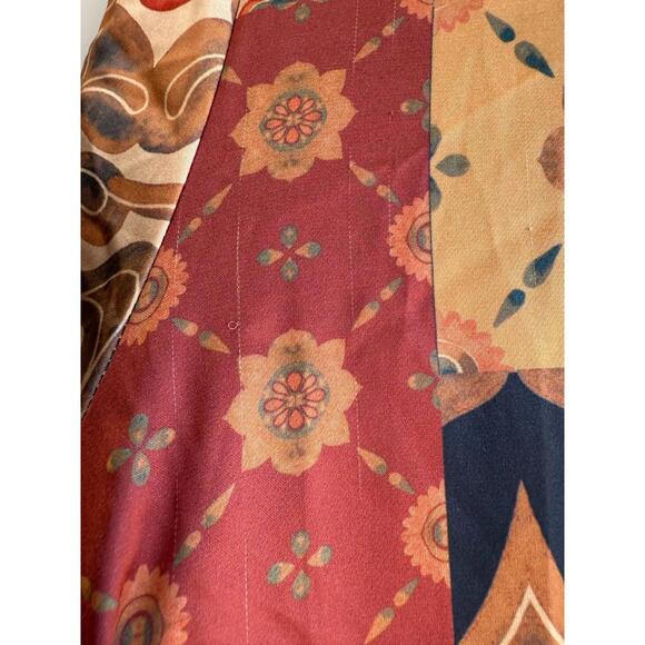 MISA Los Angeles Multicolored Eliza Patchwork Wrap Dress Size XL (READ) - Picture 13 of 15